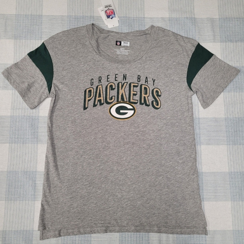NWT Women Green Bay Packers Shirt - Small Gray - NFL